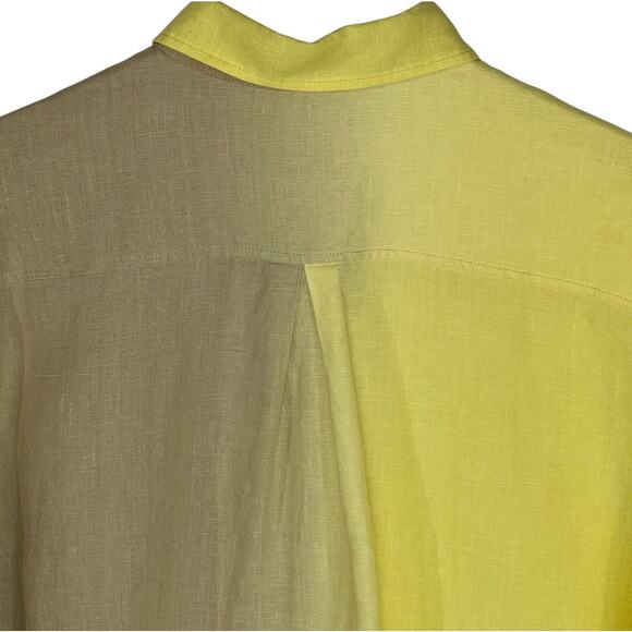 ESCADA SPORT Women’s Linen Two Toned Oversized Short Sleeve Blouse - Picture 6 of 7